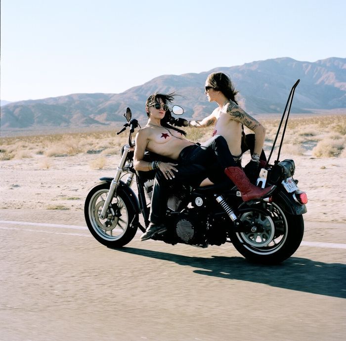 Girls on a motorcycle in Tiba