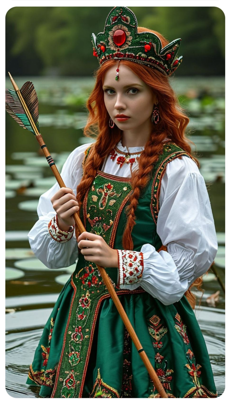 Nude girl Girls in Slavic costumes in Tiba